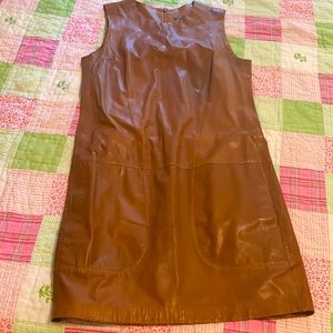 Vince leather sheath dress